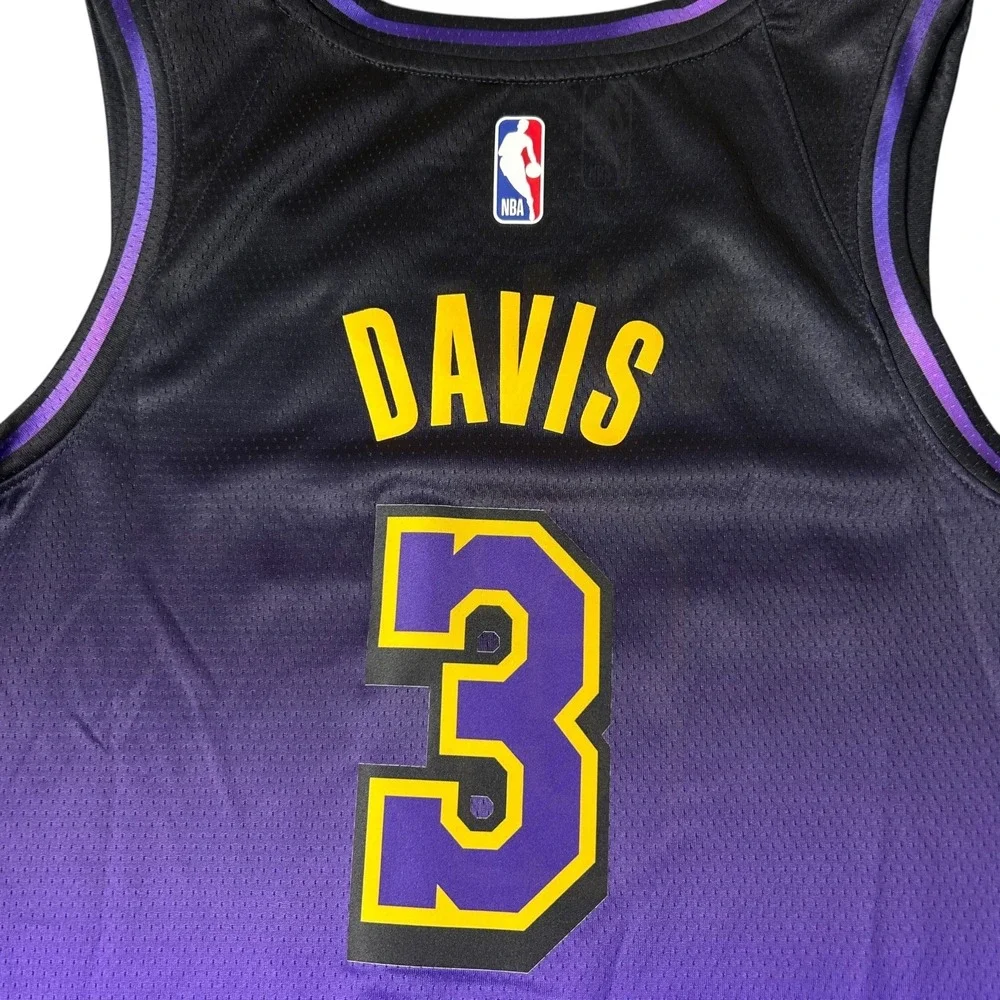 NEW Nike Lakers Anthony Davis‎ Jersey Mens S LakeShow #3 City Edition Swingman